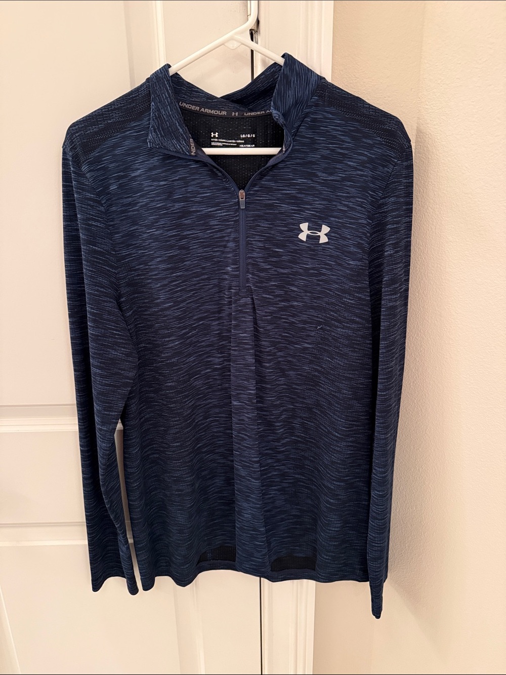 Under Armour Blue Heathered 1/4 Zip Performance Pullover